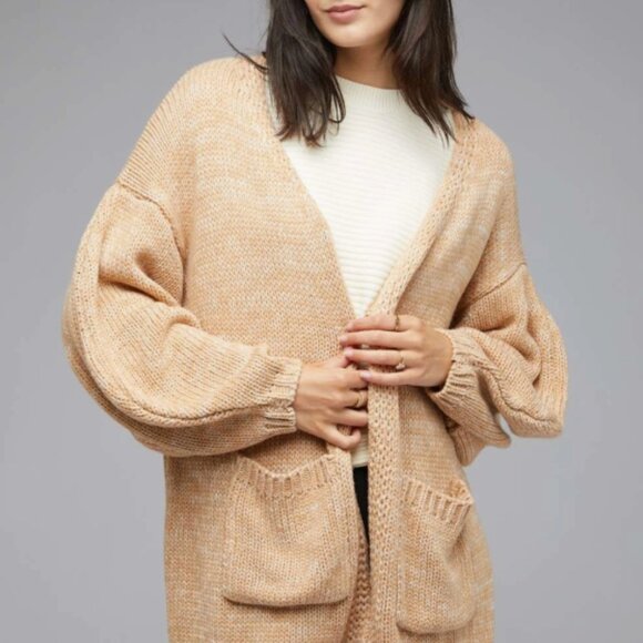 The Patricia Plus Size Knit Long Sleeve Cardigan by Davi and Dani - Picture 3 of 3